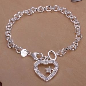Sterling silver plated bracelet, 925 bracelet